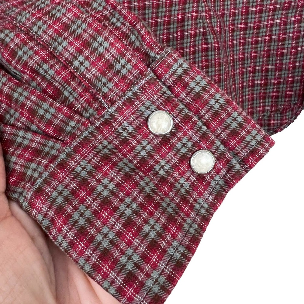 Civilianaire Snap Front Western Plaid Shirt Size Small - Picture 9 of 11
